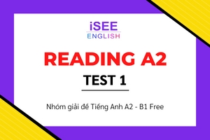 ĐỀ THI READING A2 - TEST 1