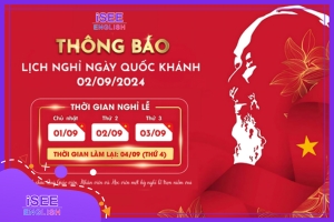 THÔNG BÁO LỊCH NGHỈ LỄ QUỐC KHÁNH 02/09